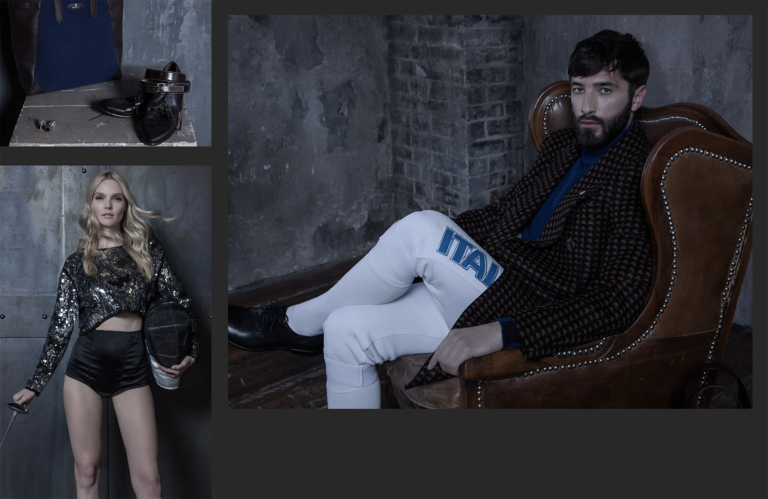 donna e uomo scherma