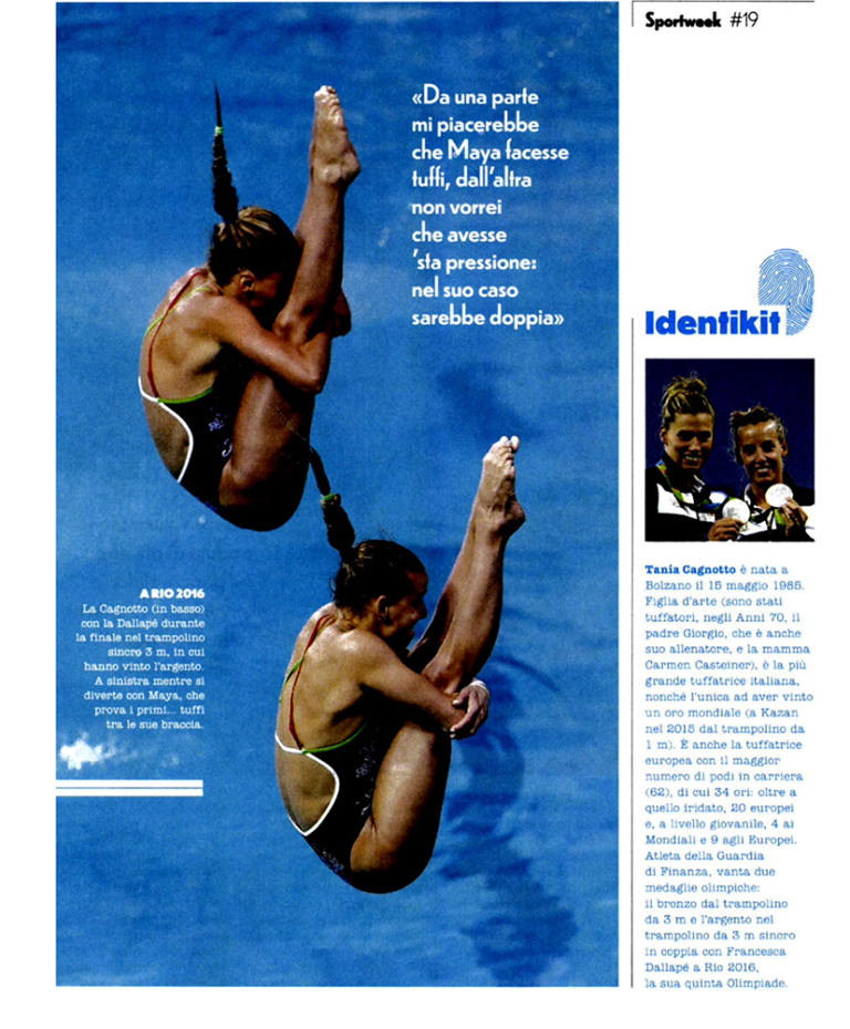 tania cagnotto sportweek 19